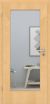 Ahorn Echtholztür furniert - Zimmertür mit Zarge | Lichtausschnitt 001