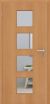 Buche Echtholztür furniert - Zimmertür mit Zarge | Lichtausschnitt 004