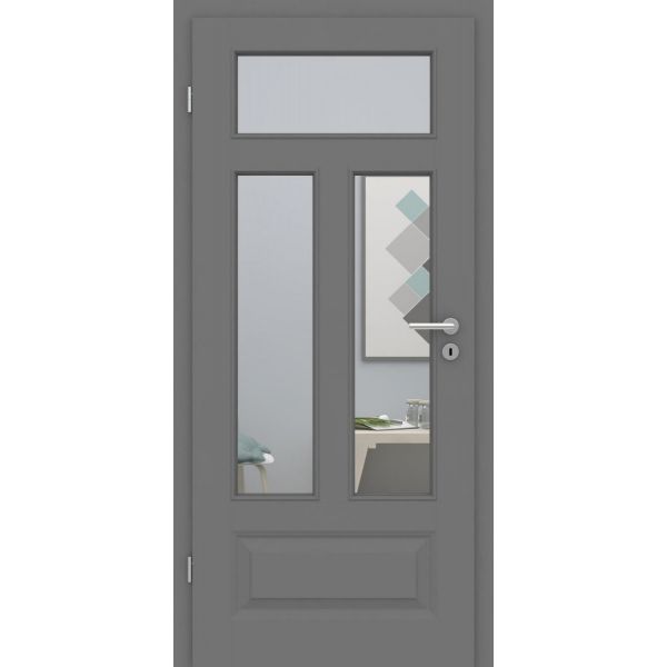 Innentür Zimmertür CPL Grau - moderne Türen mit Zarge kaufen - Türenfuxx