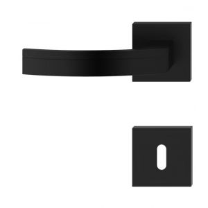 Design-Türgriff matt schwarz eckig Edelstahl | Deluxx 2114