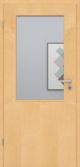 Ahorn Echtholztür furniert - Zimmertür mit Zarge | Lichtausschnitt 002