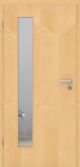 Ahorn Echtholztür furniert - Zimmertür mit Zarge | Lichtausschnitt 008B