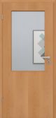 Buche Echtholztür furniert - Zimmertür mit Zarge | Lichtausschnitt 002