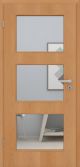 Buche Echtholztür furniert - Zimmertür mit Zarge | Lichtausschnitt 003