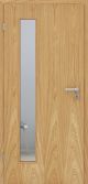 Eiche Natur Echtholztür furniert - Zimmertür mit Zarge | Lichtausschnitt 008B