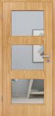 Türen-Set Eiche hell Echtholztüren Maserung | Zimmertür Lichtausschnitt LA 003